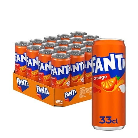 Orange Fanta Burk 20 X 33cl