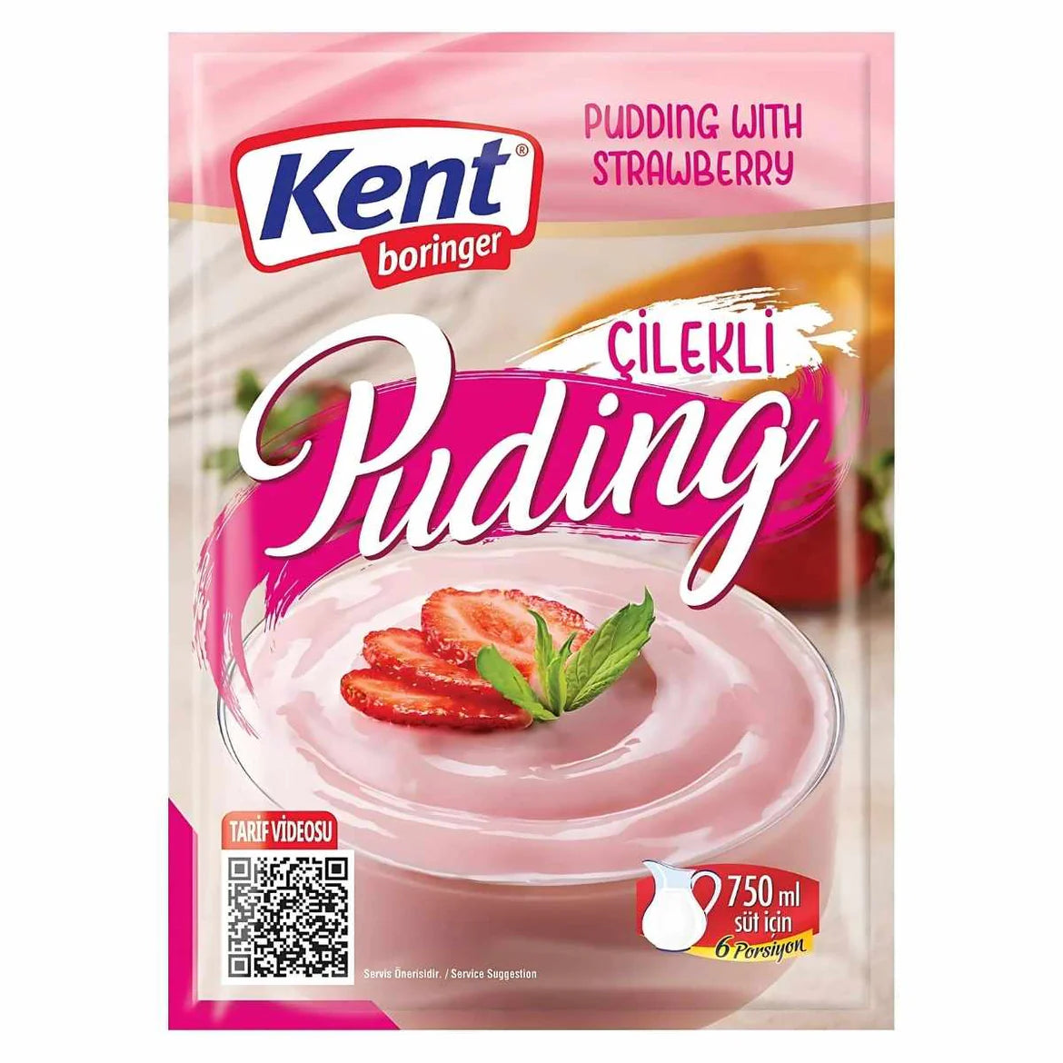 KENT Pudding med Jordgubb115grX 24st