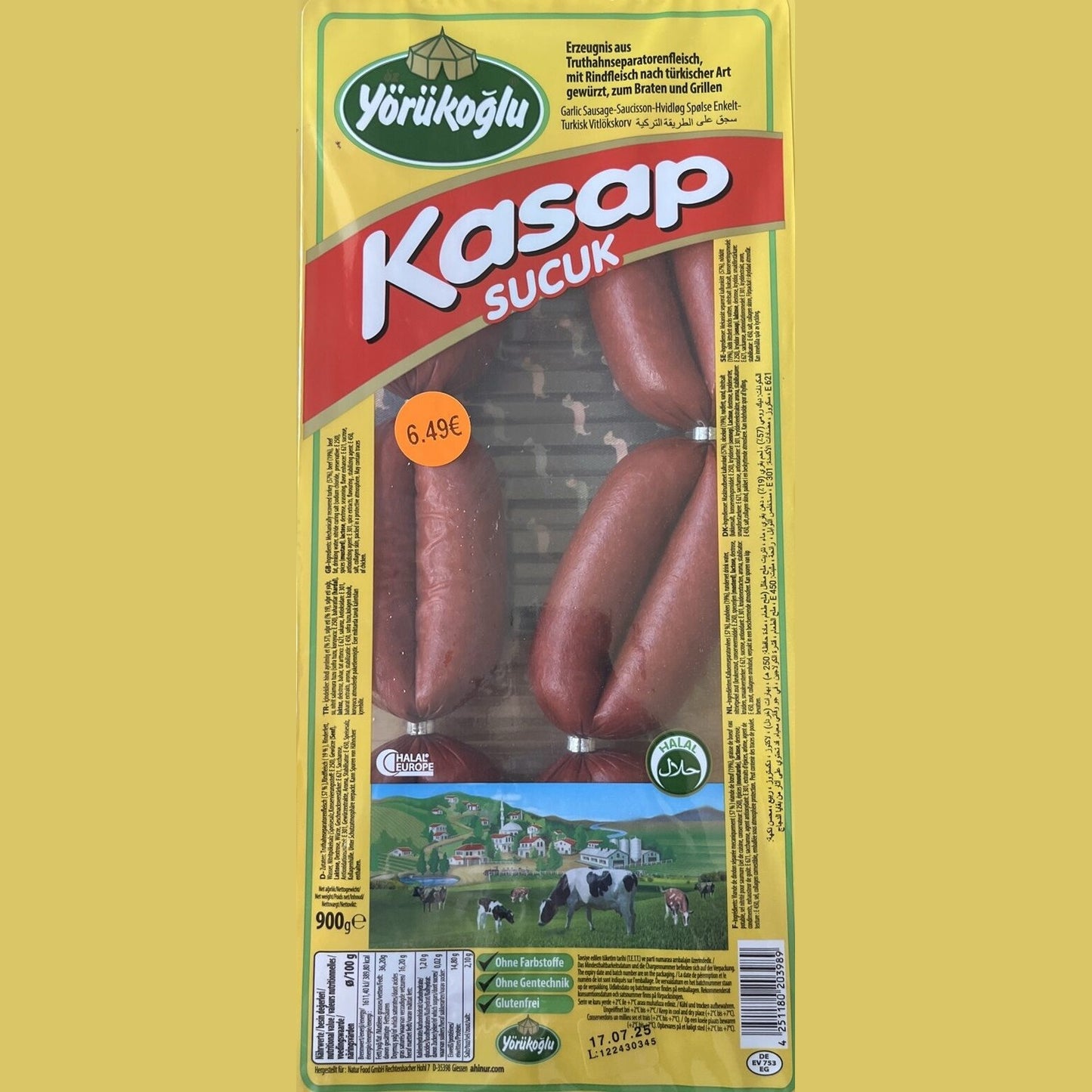 Öz Yörukoglu Kasap Sucuk 10 X 900g
