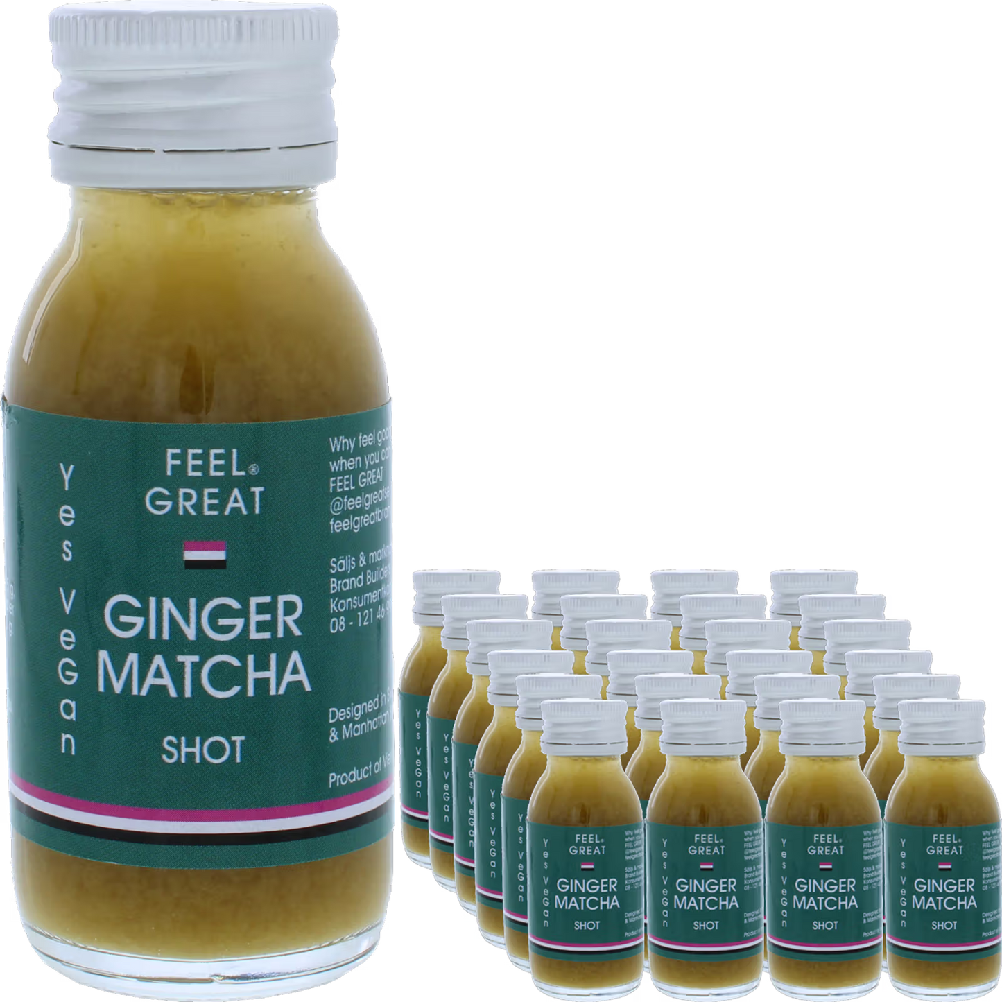 Feel Great Ginger Matcha Shot 60ml X24