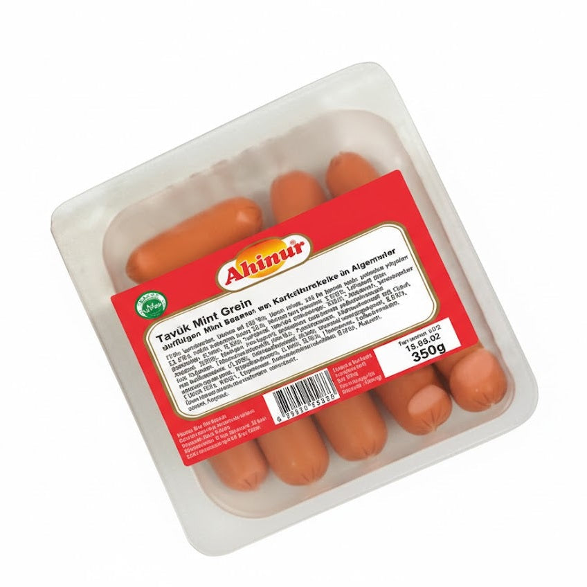 Ahinur Kyckling Korv (Burk) 12 X 250g