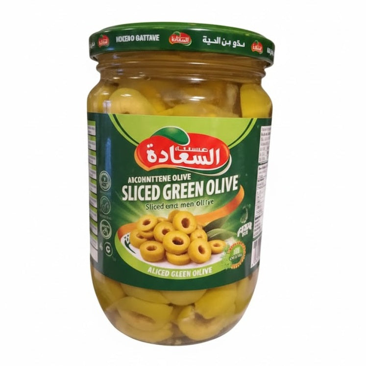 Alsaadah Skivade gröna oliver 660 g X 12