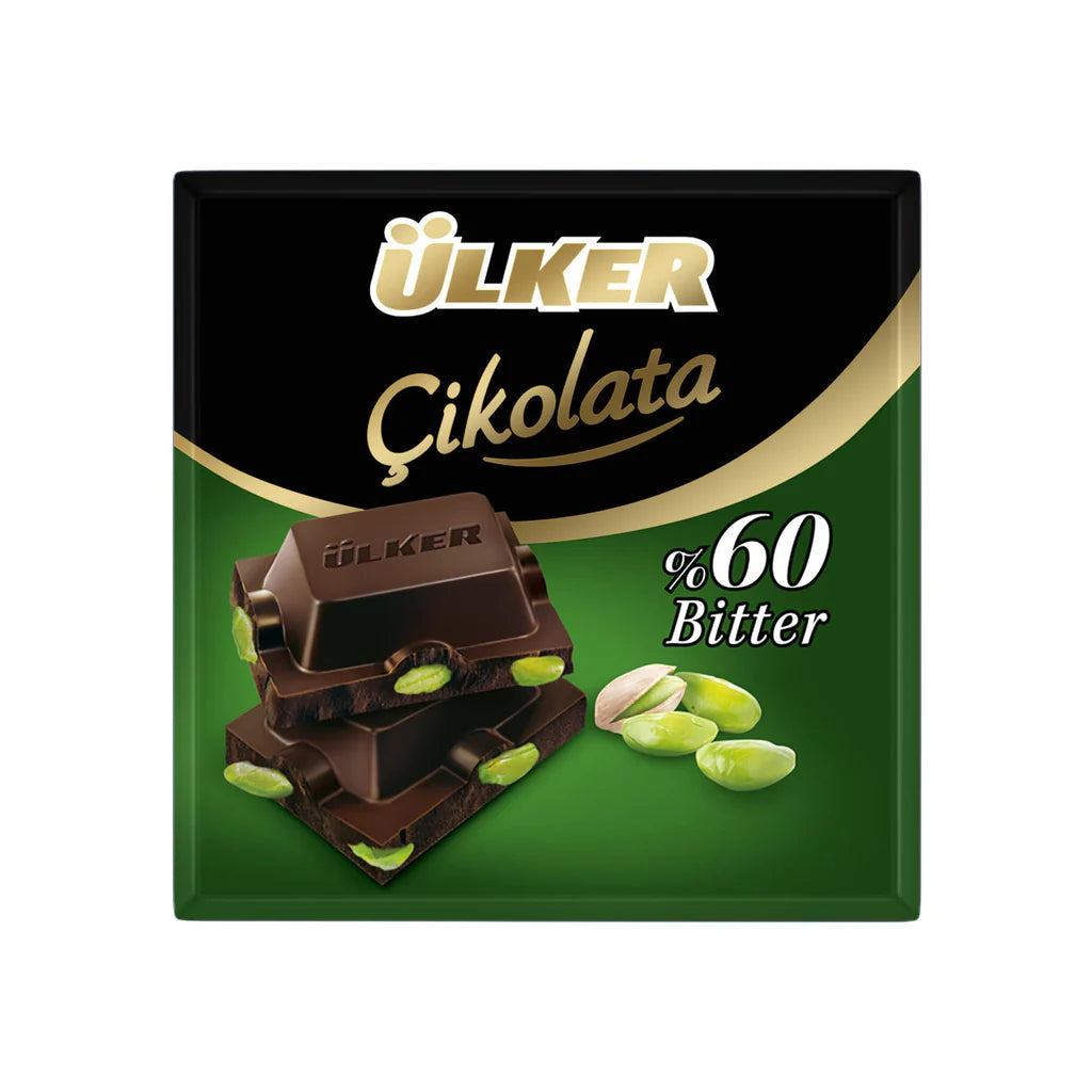 ULKER CHOKLAD RUTA Bitter & Pistach 65grX6X6st