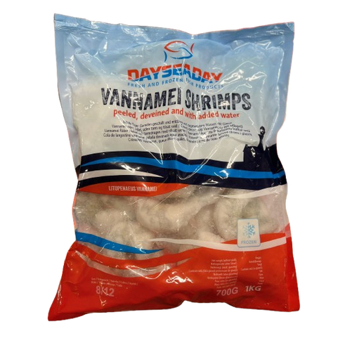 Dayseaday Vannamei m.Skal 1kg 8/12 x10