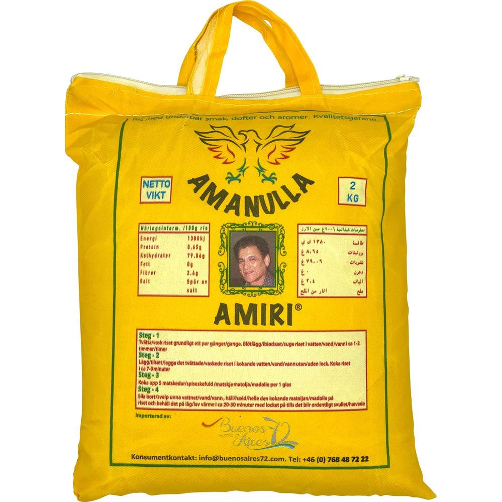 Amanulla Amiri Super sella Basmati ris 2kg X 10st