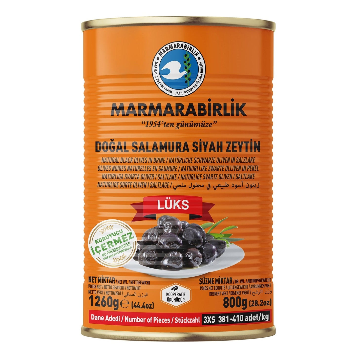 Marmara Torkad Oliv 6x800gr