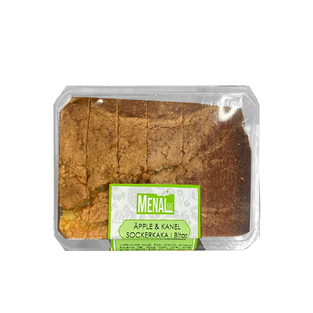 MENAL SOCKERKAKA I BITAR ÄPPLE&KANEL 400grX7st