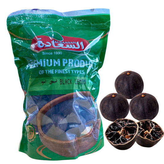Alsaadah Svart torr citron 130 g i en påse x 12